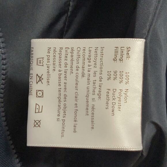 NWT Luzern Goose Down Full-Zip Puffer Jacket Size 2XL Blue Hooded - Picture 12 of 12